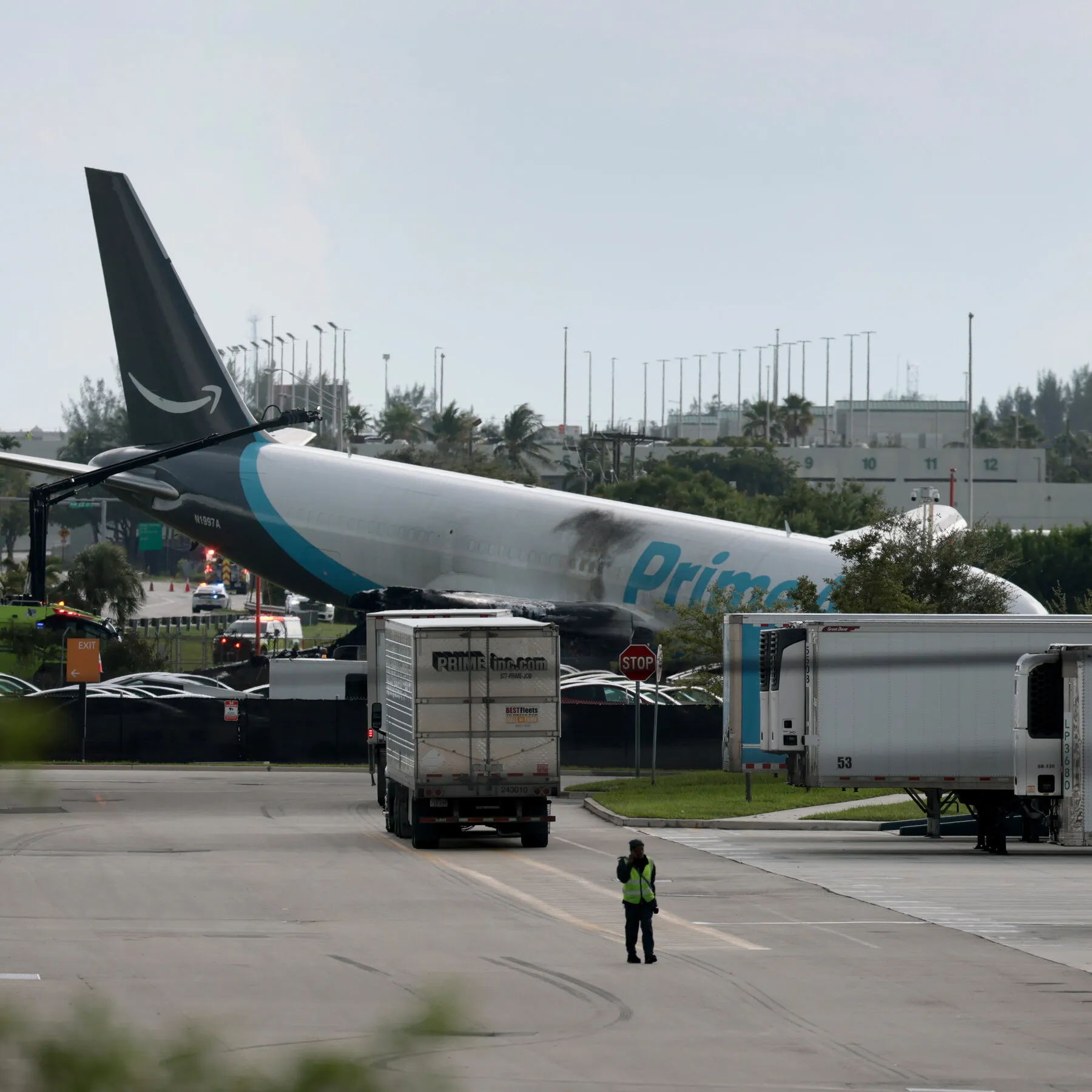 Cargo Plane Crashes at Miami Airport, Striking Vehicles